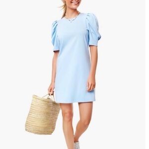 Tuckernuck Pomander Place Stella Dress Mini Periwinkle Blue Puff Sleeves XS